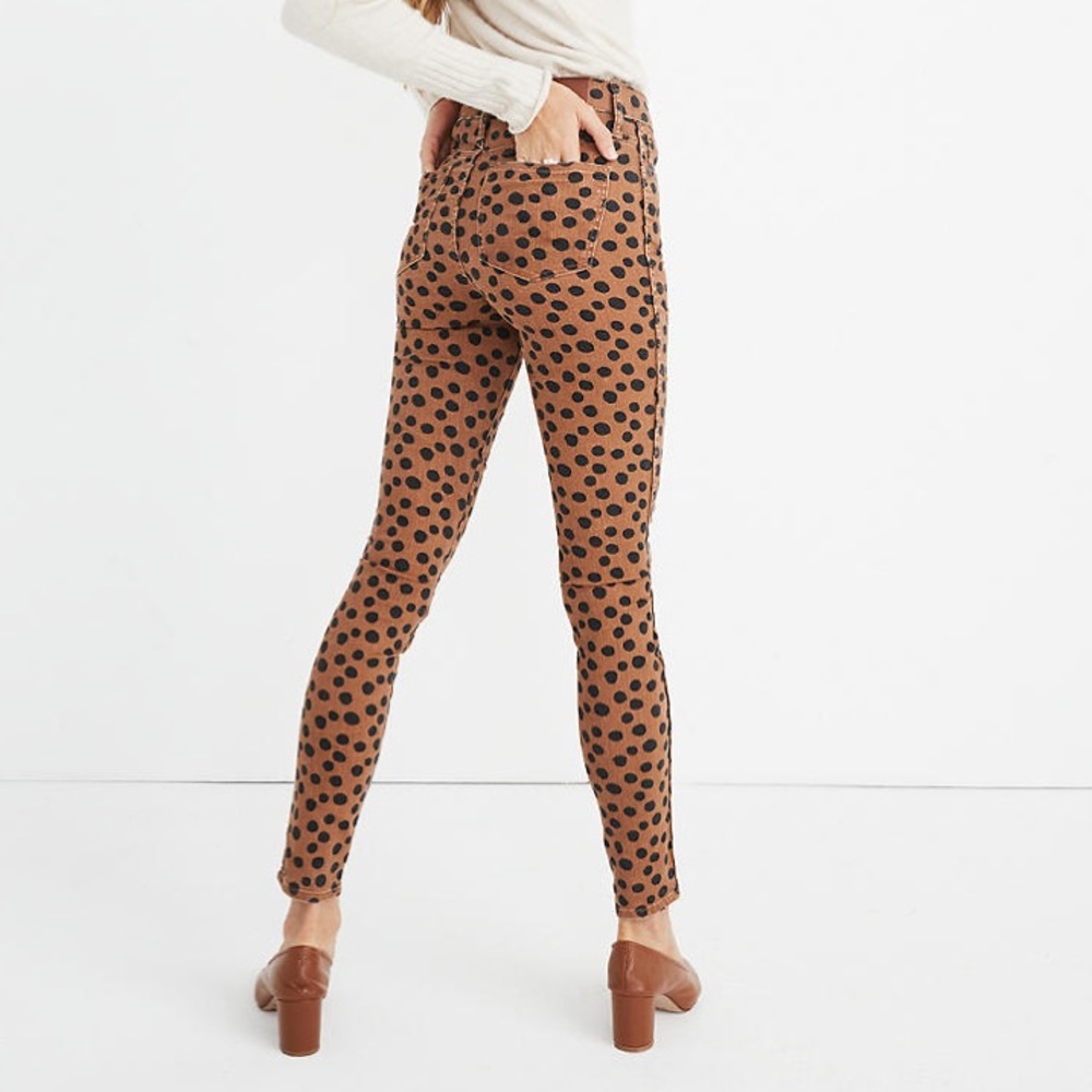 NWT Madewell Leopard Dot 10" High-Rise Skinny Jean